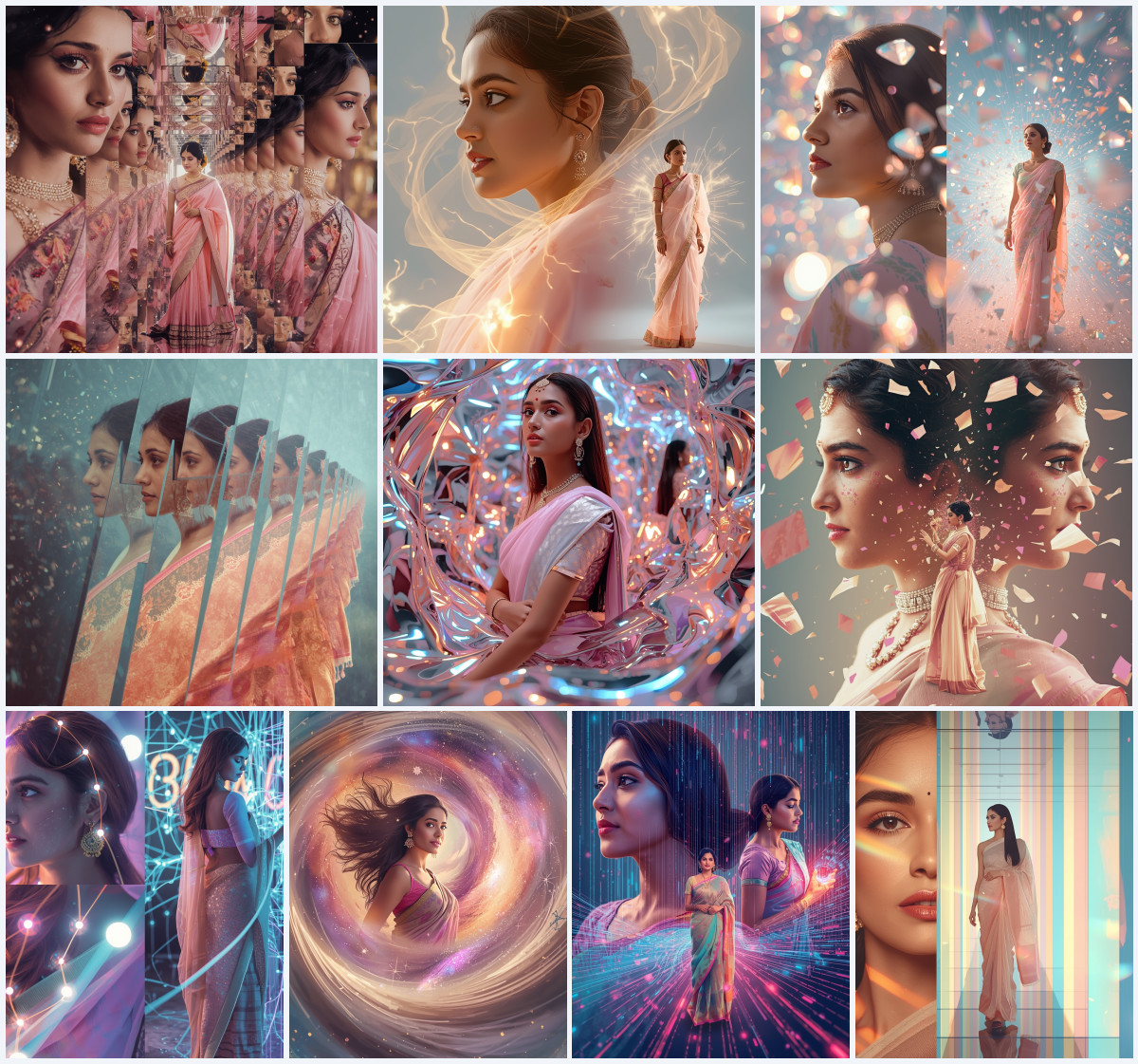 10+ Art Silk Saree AI Prompts to Generate Luminous High-Fashion Editorials with Pure Lite Design