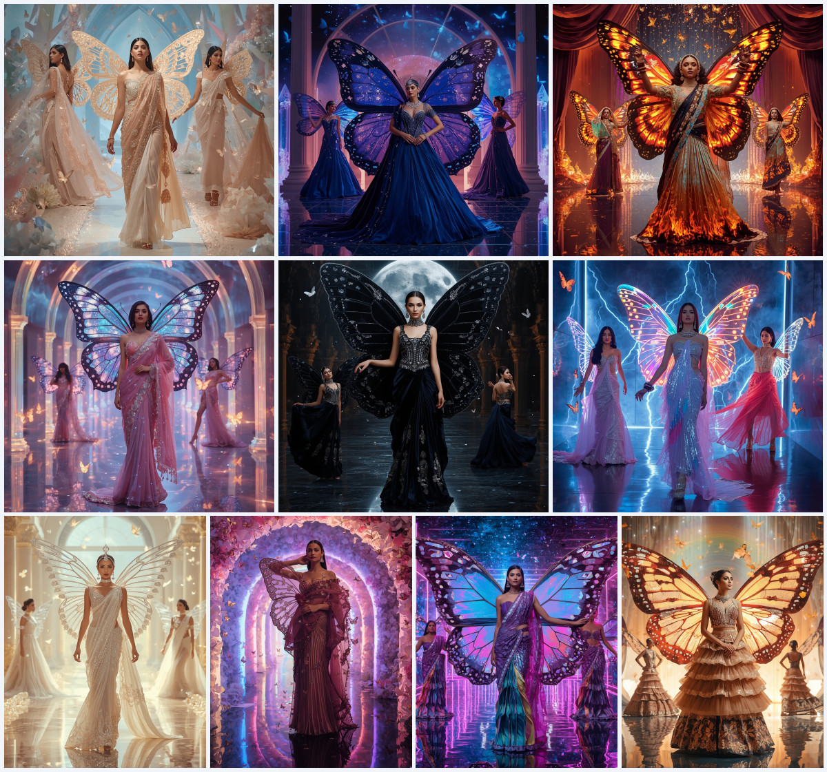 10+ Holographic Modern Saree AI Prompts for Futuristic Glamour via Gemini, Grok, and ChatGPT