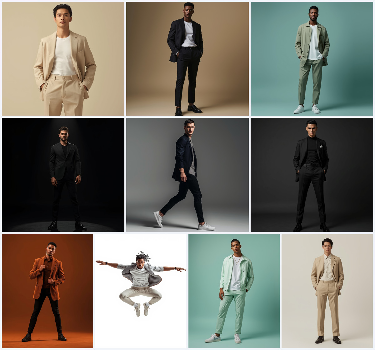Top 10 Best New AI Prompts for Male Model Poses with Editorial Fashion Style, Dramatic Lighting and Ultra HD Resolution