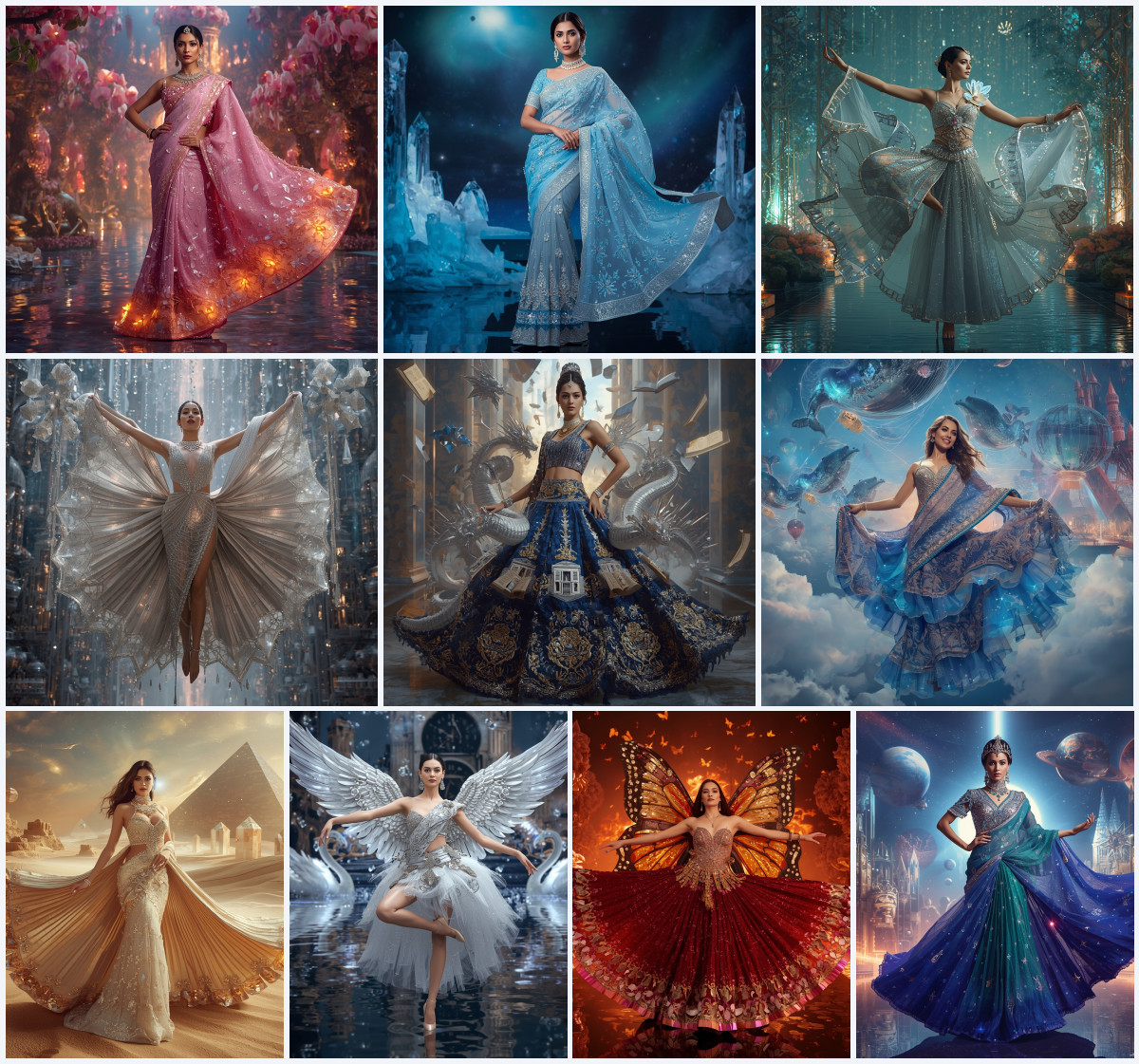 New 10 Saree AI Prompts for Modern Art Deco Inspired Fashion - Main Thumbnail