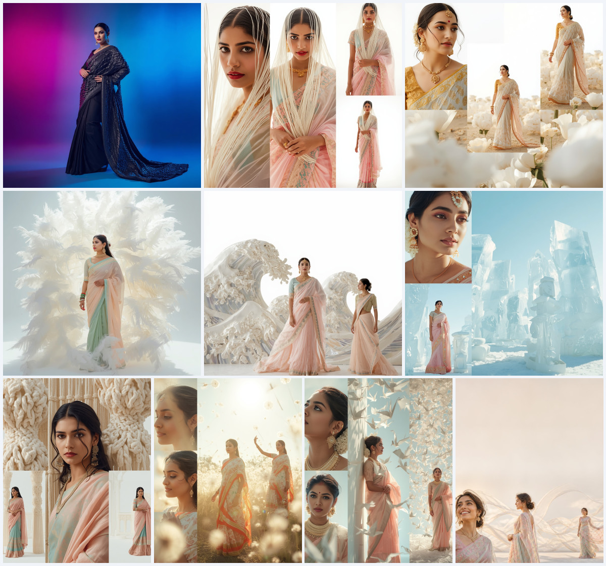 Top 10 Serene Waterfall Saree AI Prompts for Peaceful Girl Photoshoots - Main Thumbnail