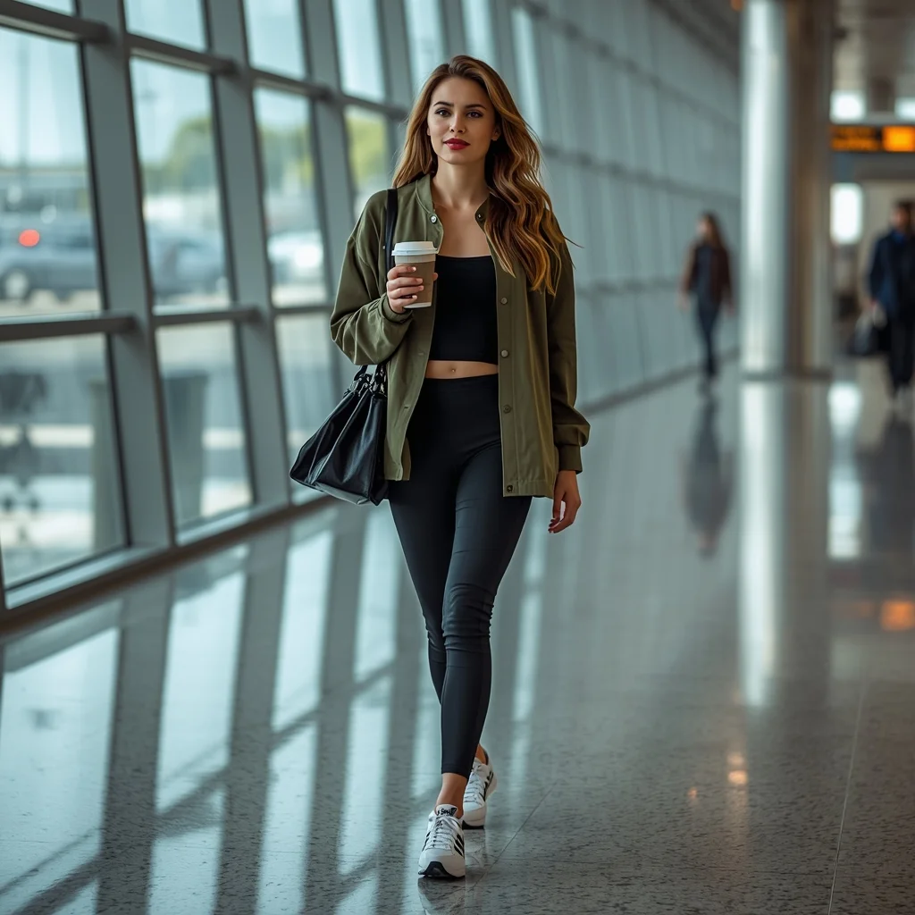 Airport Coffee Walk Girl – Travel Influencer Viral Look | Ai Prompt Ideas