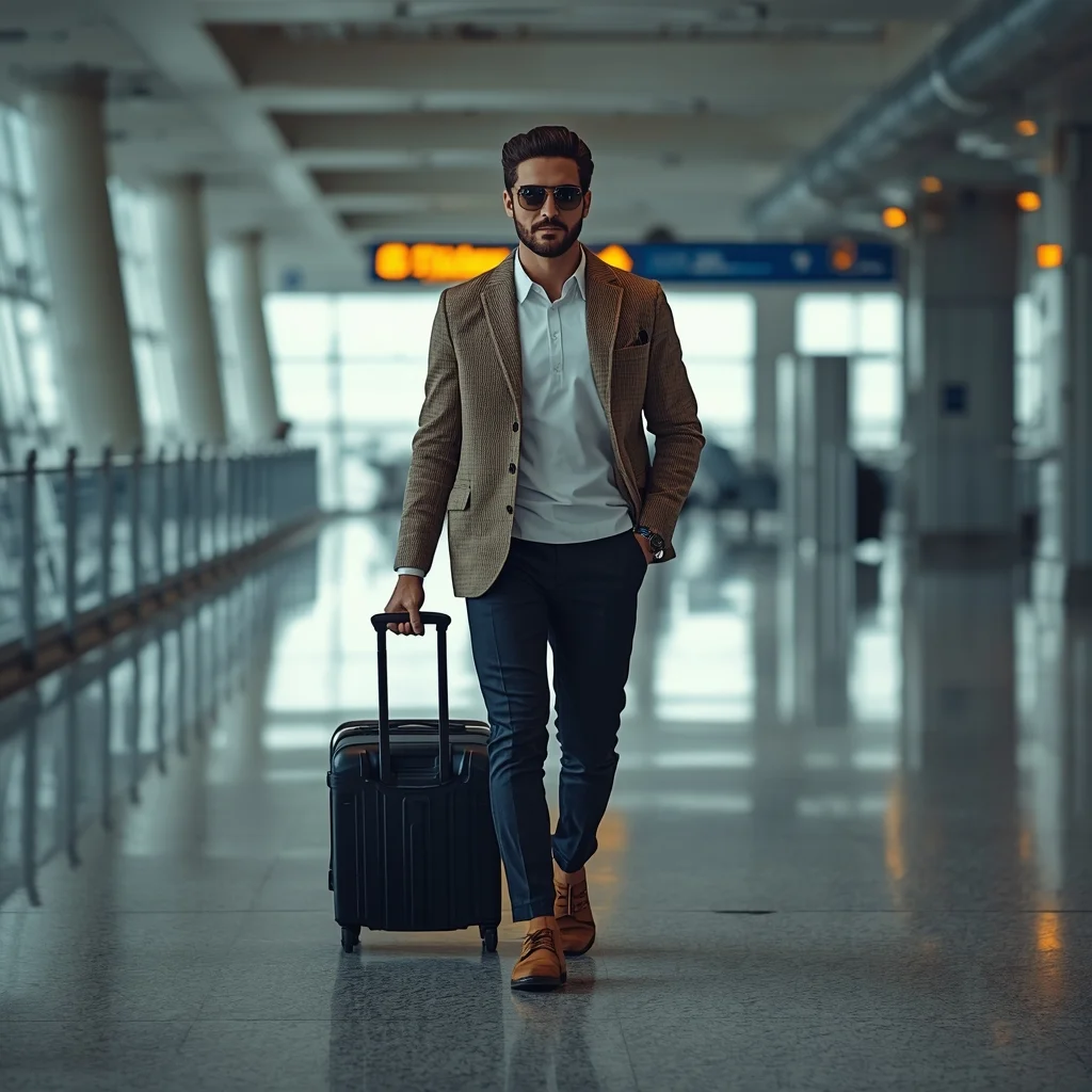 Airport Travel Look with Stylish Outfit and Confident Walk | 3d Animation Ai Prompt