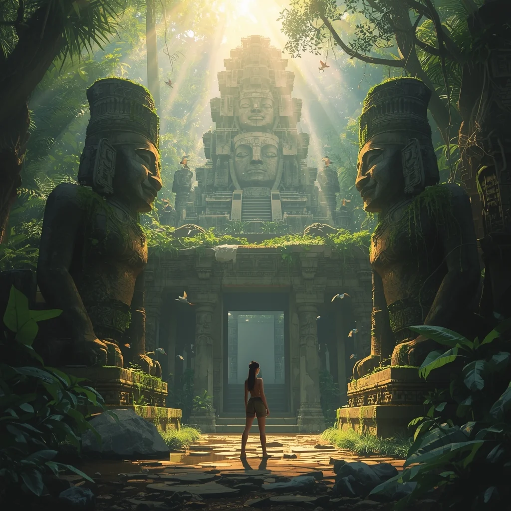 Ancient Temple Ruins in Jungle Masterpiece | Chatgpt Prompt