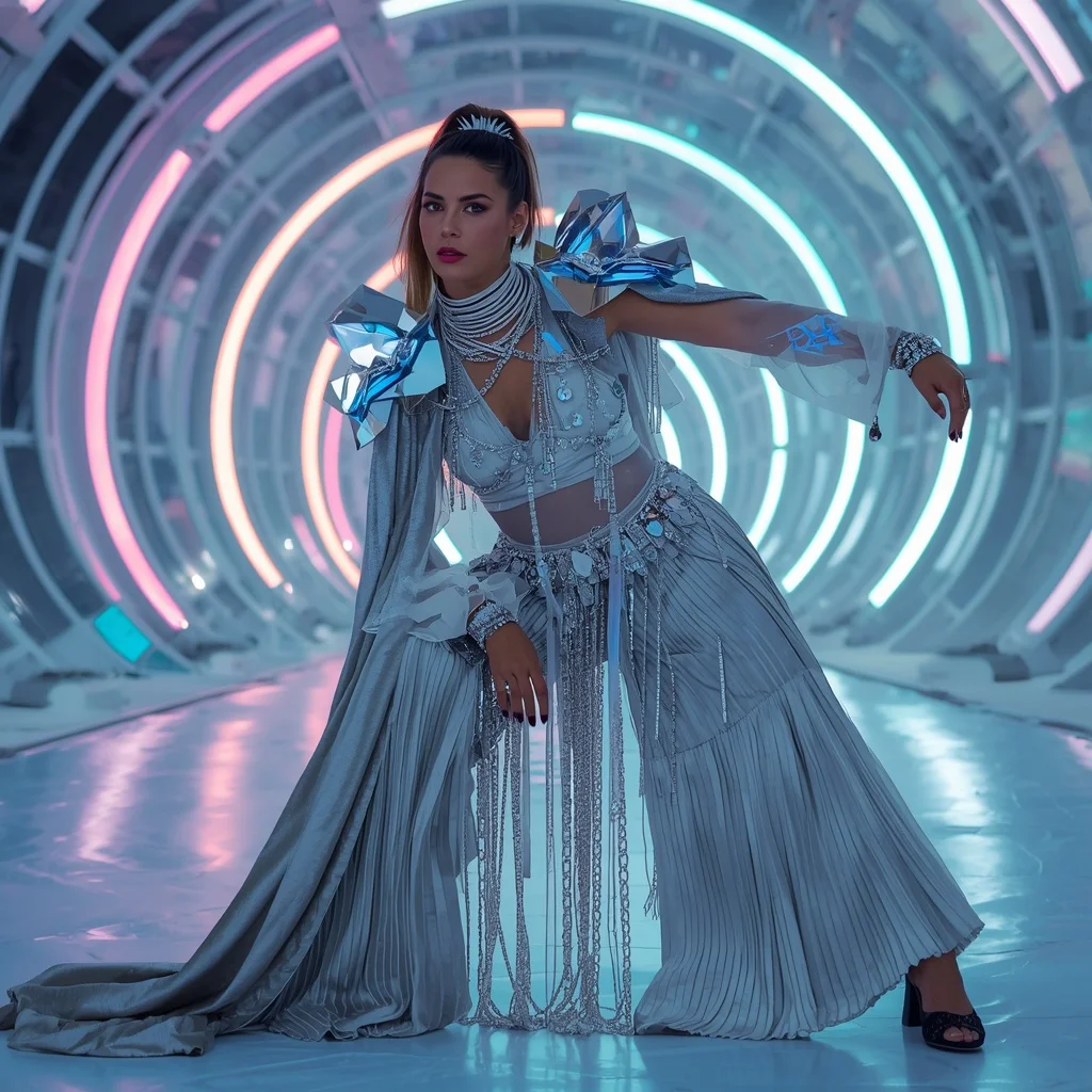 Crystal Meteor Queen Saree with Infinity Spiral Crystal Observatory | New Instagram Trend Prompt For Girl Love