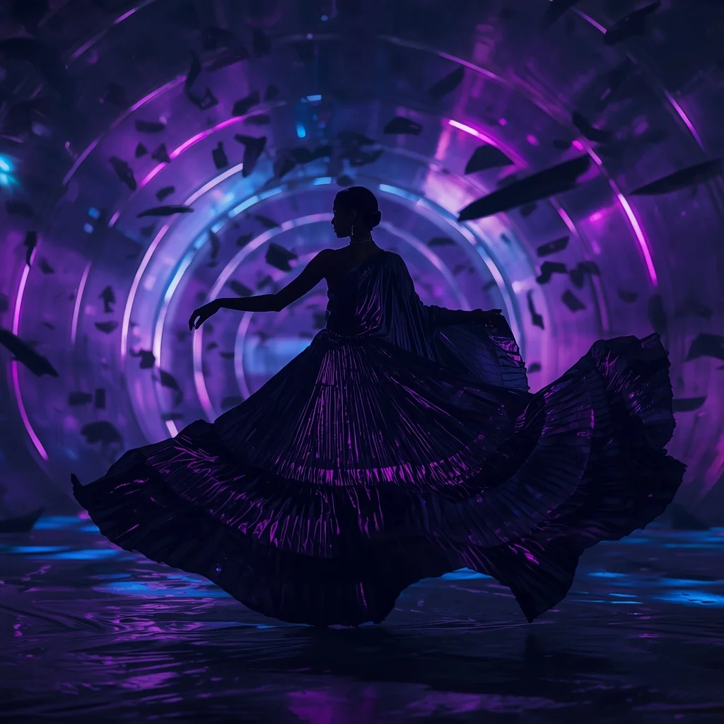 Dark Aurora Phantom Saree with Shadow Light Waves | Prompt Seen Girls AI Photo Editing