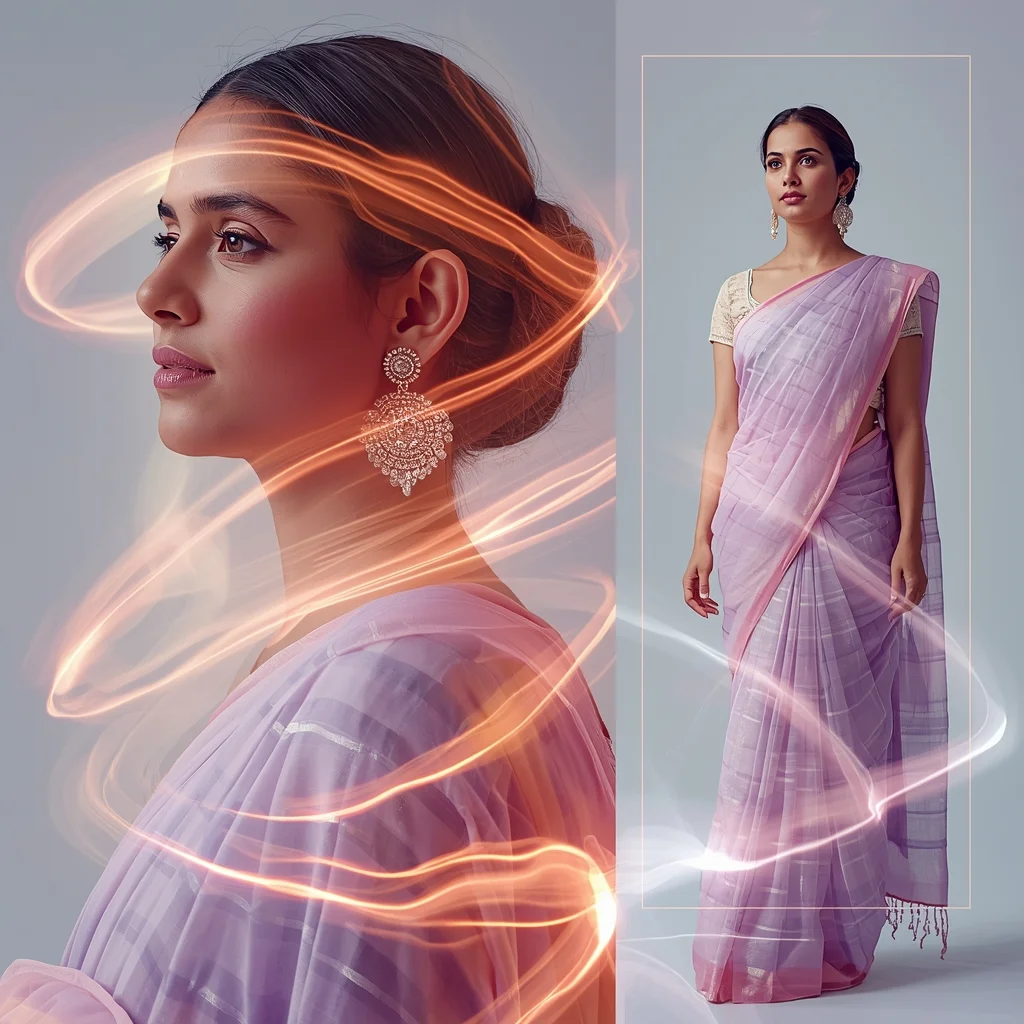 Festive Pastel Saree Energy Flow Collage | Indian Girl Motion Aura Aesthetic Cinematic Viral Prompt | Aesthetic Saree Ai Prompt