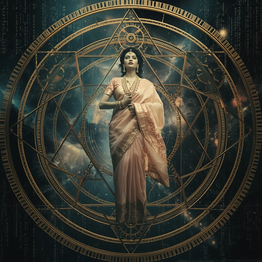 Festive Pastel Saree Gilded Steampunk Airship Portal Matrix Collage Premium Cinematic | Stylish Girl Prompt Generator