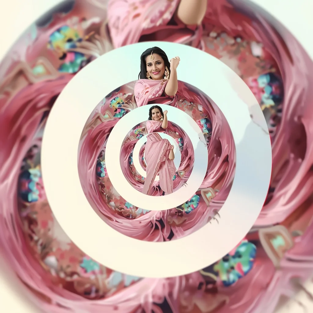 Festive Pastel Saree Infinite Spiral Time Loop Collage Modern Cinematic | New Trending Prompt Chatgpt Link