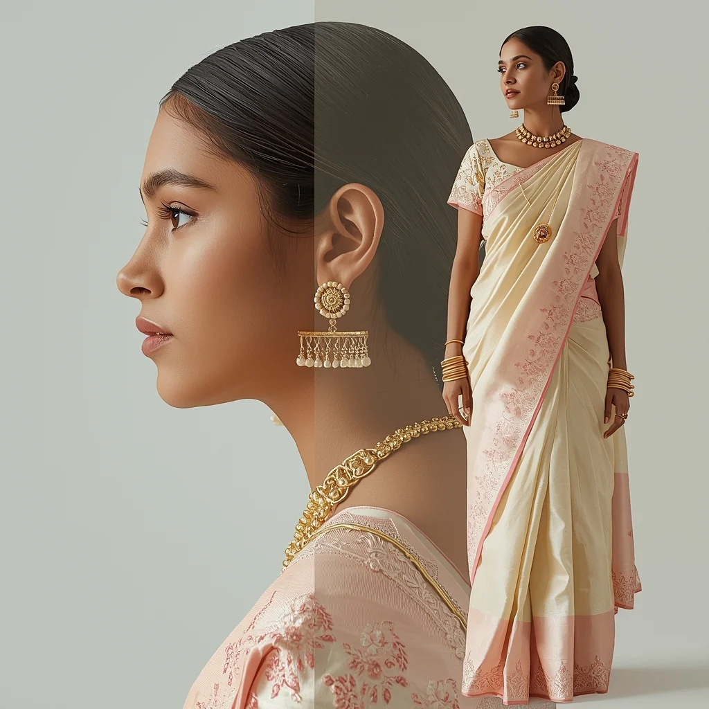 Festive Pastel Saree Ultimate Adaptive Reality System Collage | Final Living Universe Premium Prompt | Saree Ai Prompt