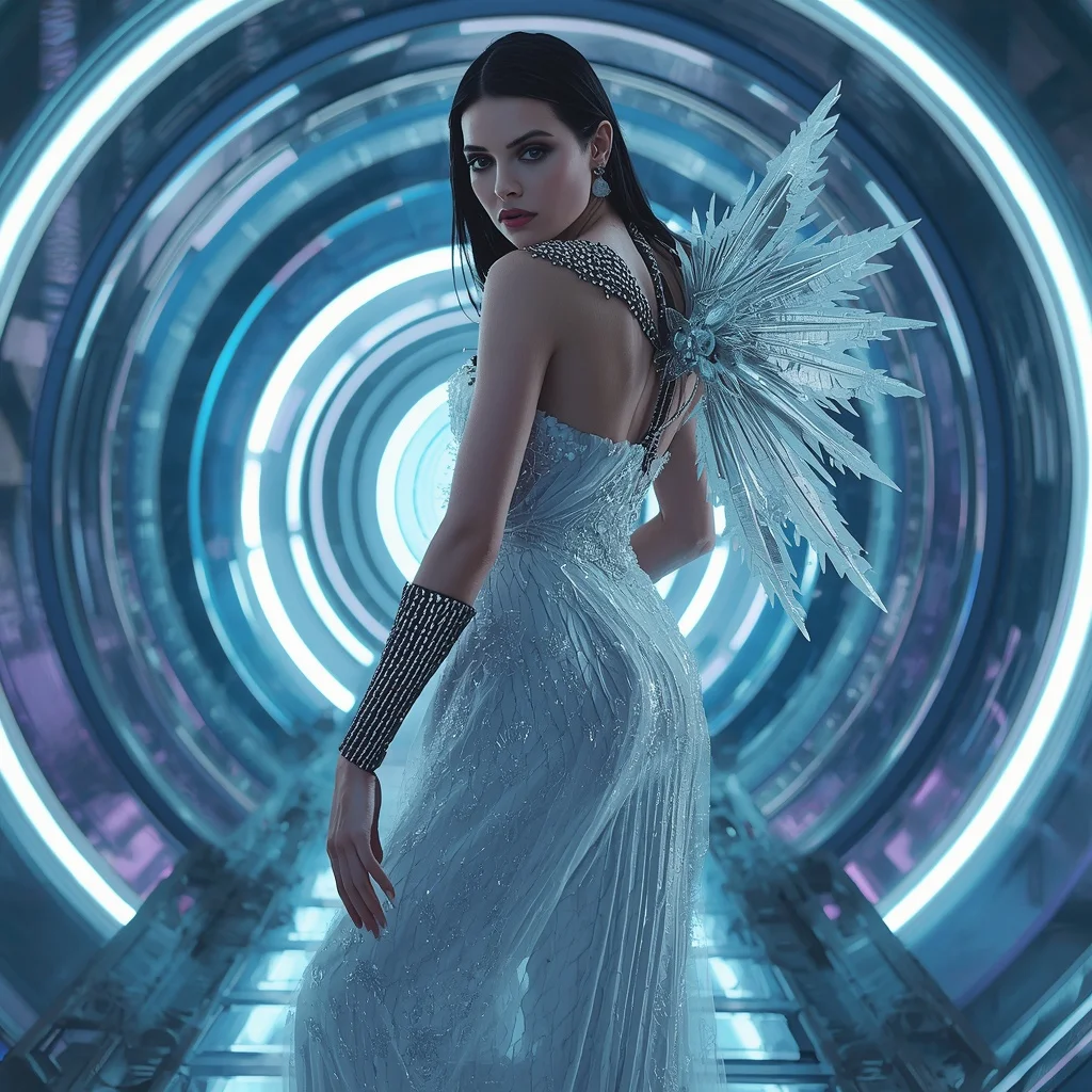 Frozen Crystal Aurora Apex Armor Saree with Floating Quantum Ring Storm Field Matrix Nexus Singularity Collapse Core System Engine | Attitude Ai Prompt