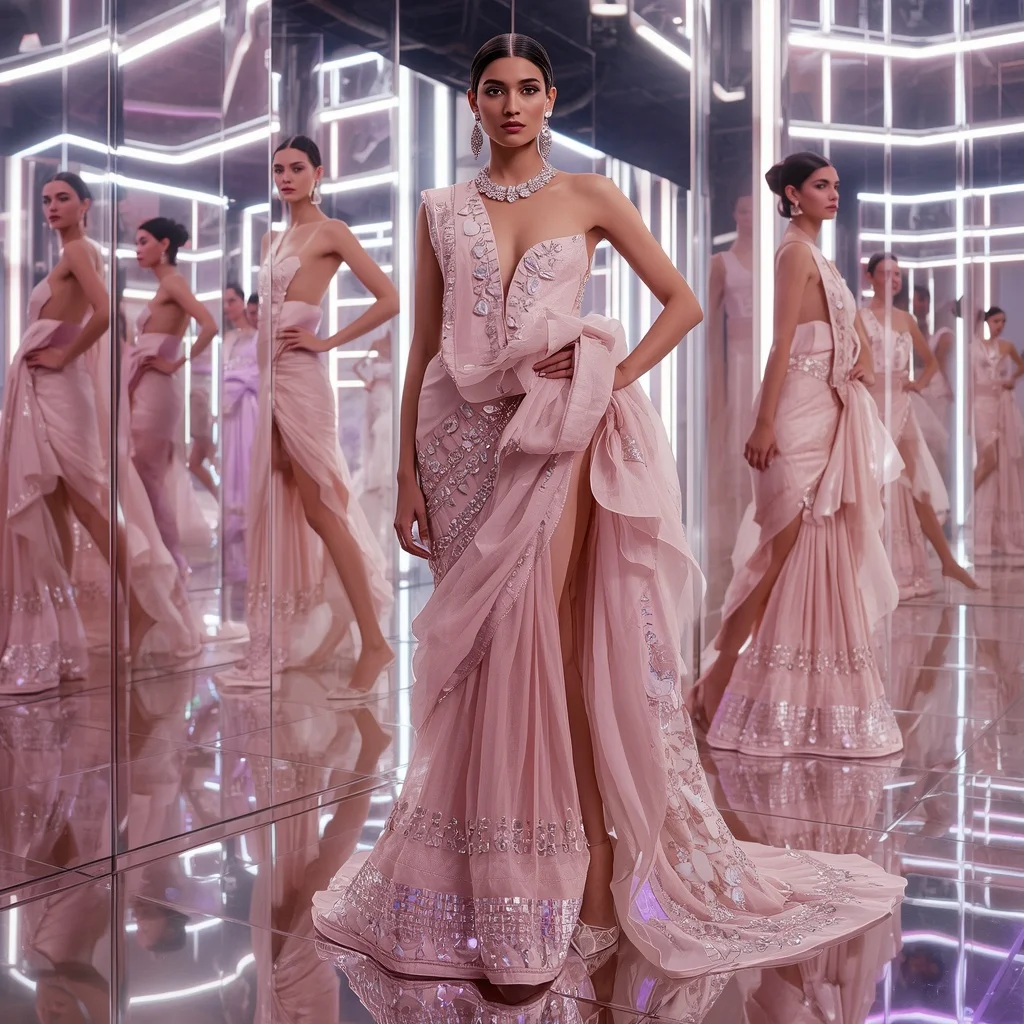 Frozen Rose Hyperverse Queen Saree with Four Hundred Editorial Poses and Aurora Reflection Eternal Hyperverse | Instagram Reel Ai Prompt