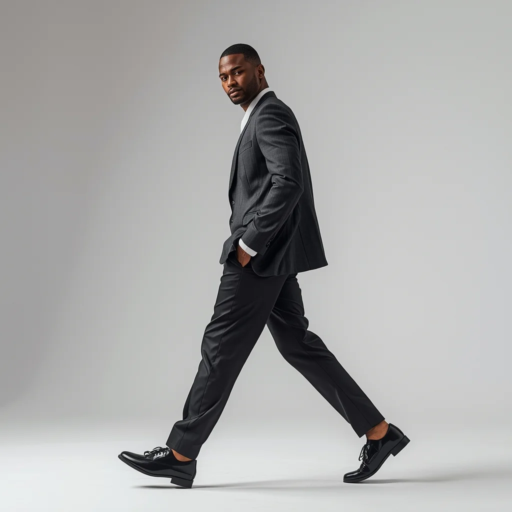 Full Body Diagonal Lean Walk Pose with Cinematic Balance Motion | Cute Ai Prompt