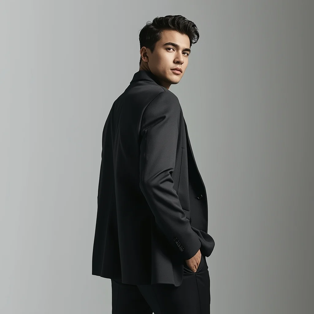 Full Body Hand Pocket Half Turn Pose with Casual Masculine Style | Instagram Carousel Ai Prompt