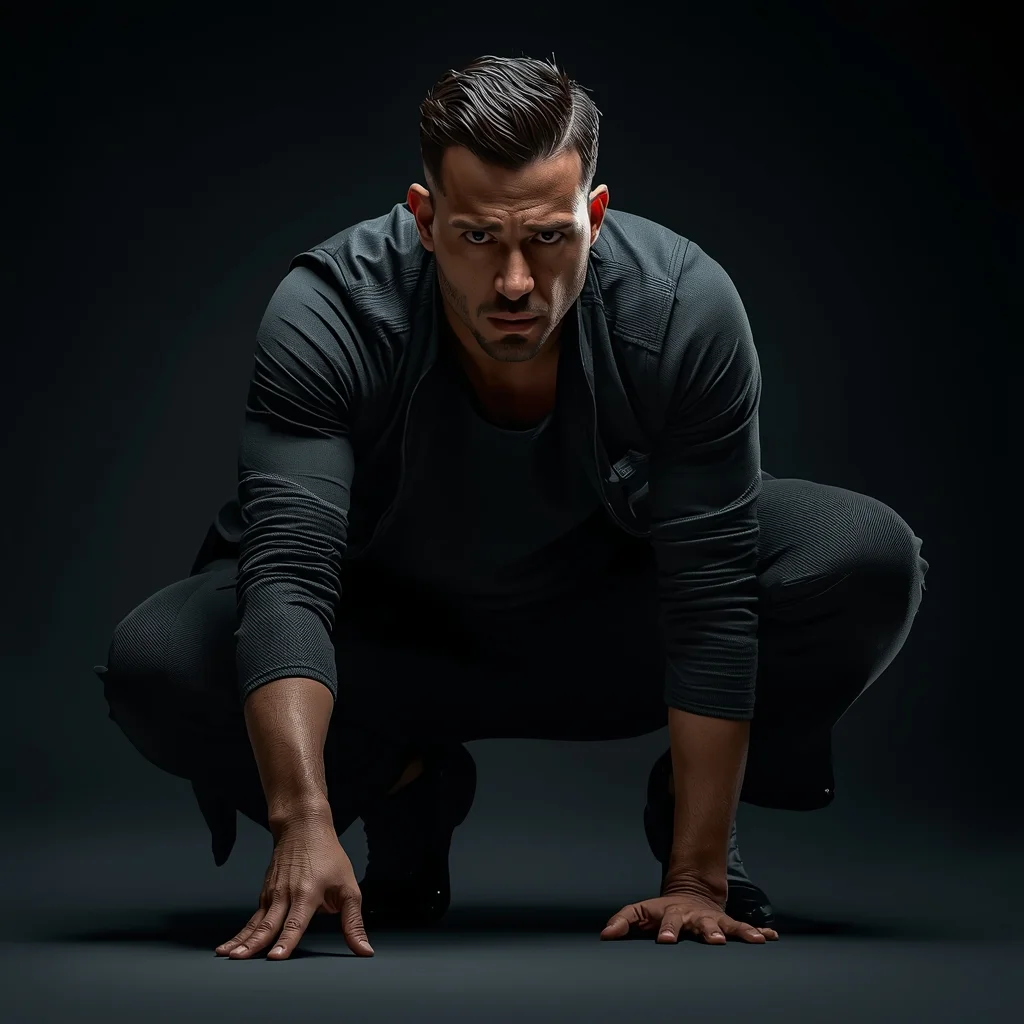 Full Body One Hand Floor Tap Rise Pose with Controlled Ascension | Ai Prompt For Reels