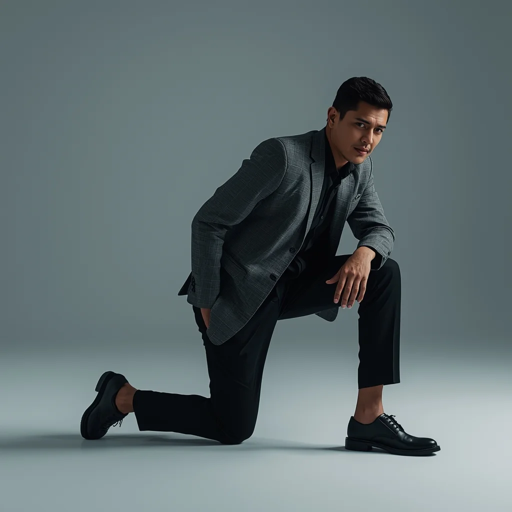 Full Body One Knee Lean Side Pose with Relaxed Tactical Awareness | Motivation Ai Prompt