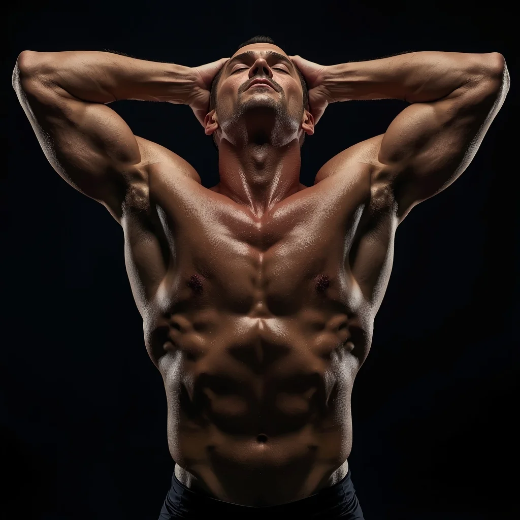 Full Body Shoulder Blade Stretch Back Pose with Tension Release Flow | Instagram Aesthetic Ai Prompt