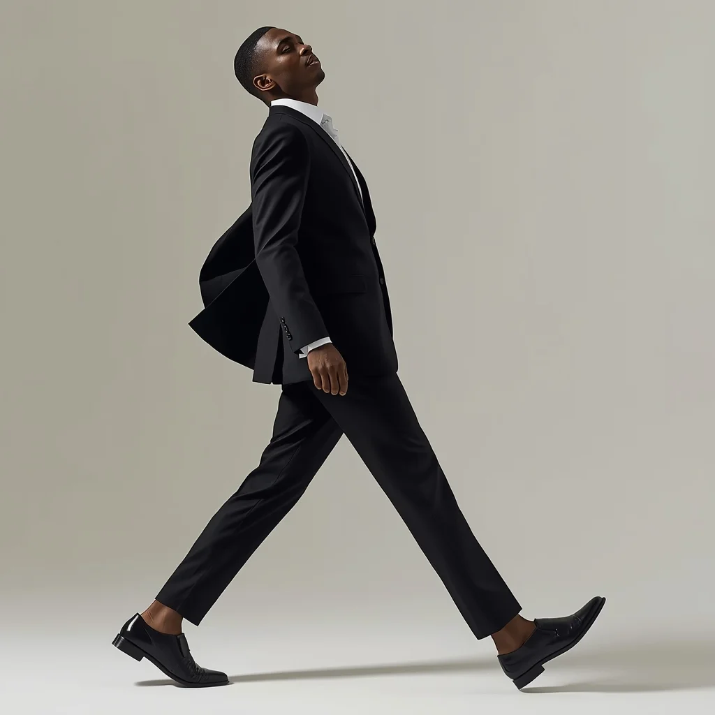 Full Body Side Step Cross Leg Pose with Elegant Motion Shift | Command Prompt