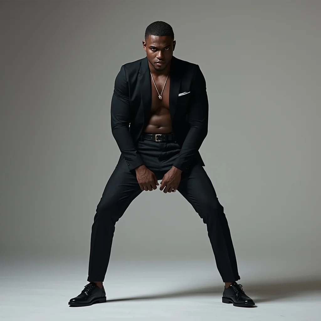 Full Body Stand Strong Legs Apart Pose with Powerful Masculine Presence | Instagram Model Ai Prompt