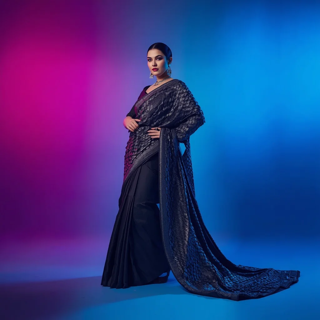 High-End Festival Outfit: Liquid Obsidian Silk with 3D Platinum Dragon Scales | Stylish Girl Prompt Generator