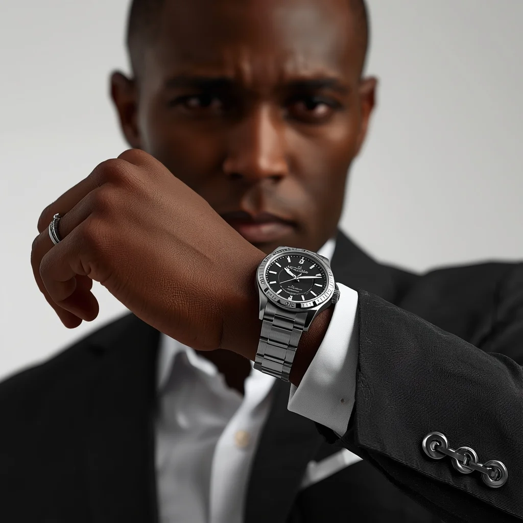 Luxury Watch Close-Up Pose with Hand Focus and Attitude Expression | Art Ai Prompt