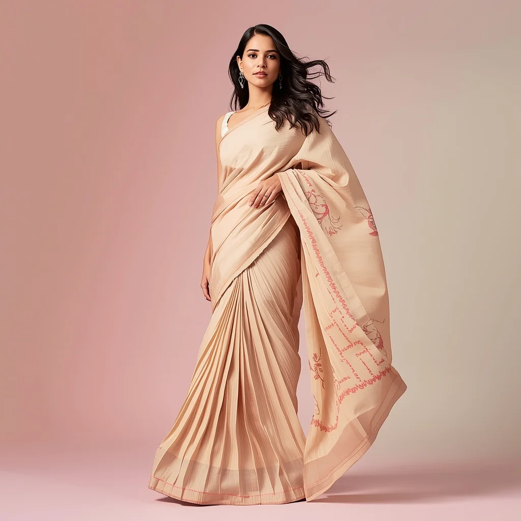 Modern Indian Saree Girl Forward Step Hand Glide Pose | Saree Traditional Ai Prompt Indian Culture