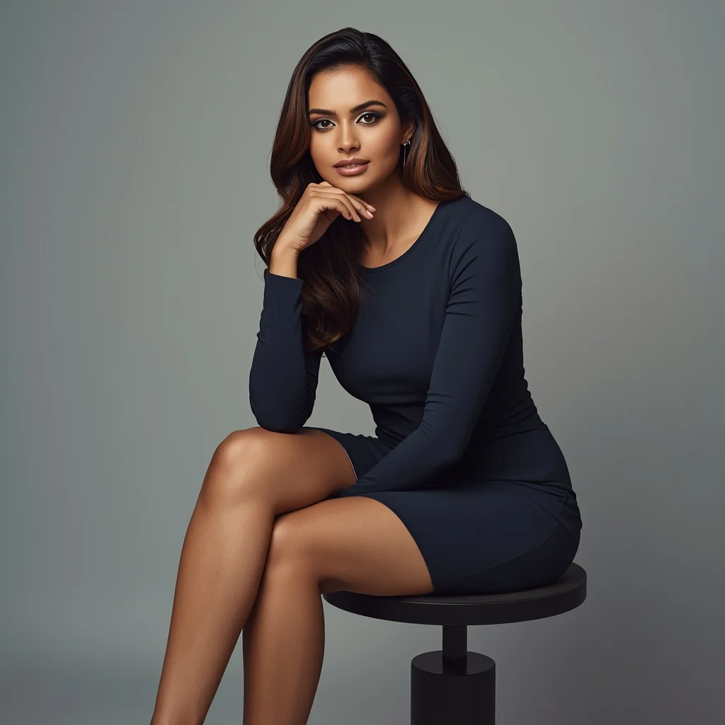 Modern Indian Sitting Reel Pose with Attitude | Design Prompts