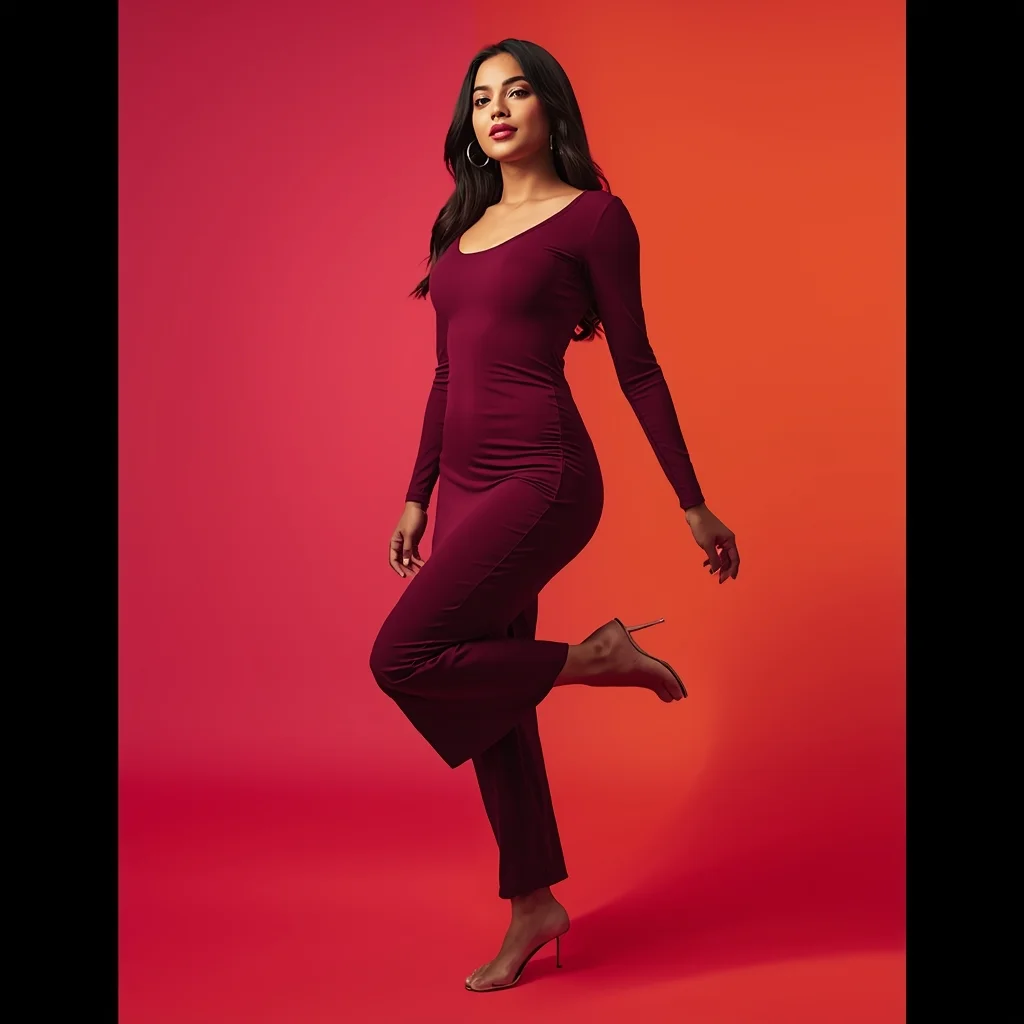 Modern Indian Viral Reel Mid-Step Freeze Pose | Ai Prompts For Aesthetic Photos