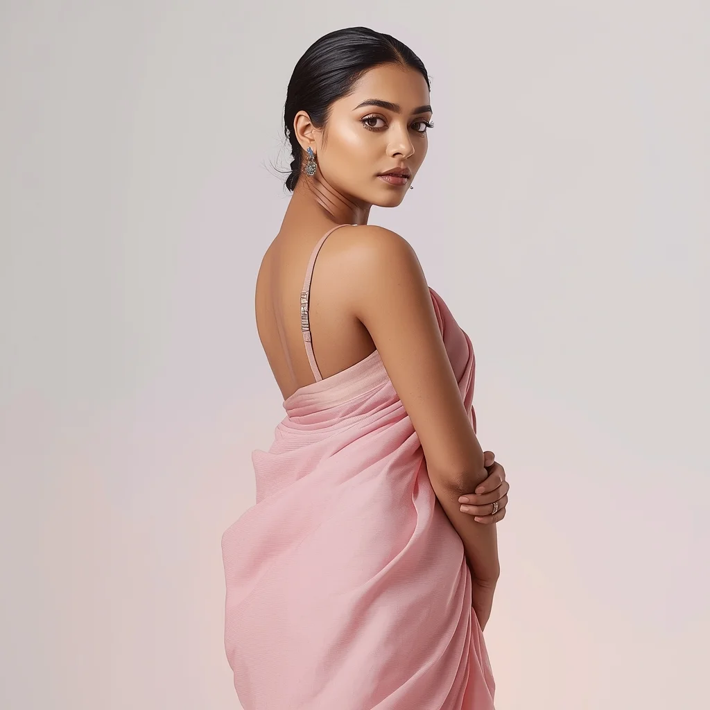 Pastel Indian Girl Calm Side Turn Soft Expression Pose | Gemini Ai Photo