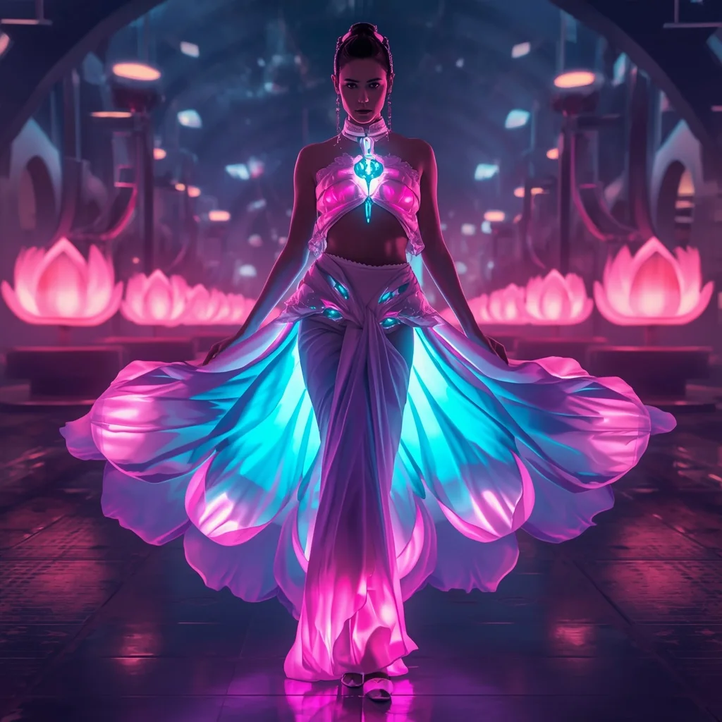 Plasma Lotus Rift Saree with Energy Bloom Reactor Field | New Instagram Trend Prompt For Girl And Boy Copy And Paste