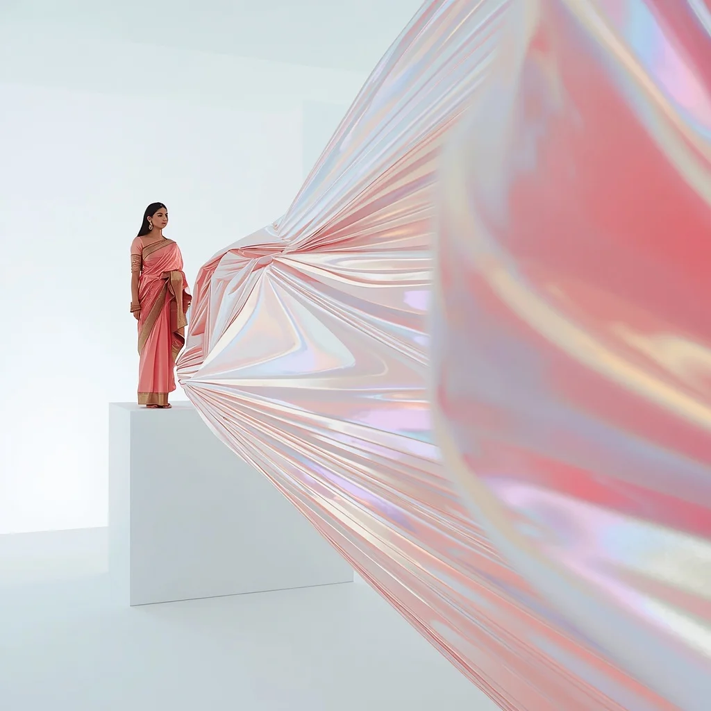 Tensioned Holographic Chiffon Planes | Prompt Trending Girl