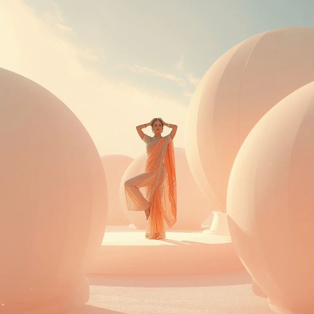 Weightless Pastel Organza Domes | Prompt For Gemini Ai Girl